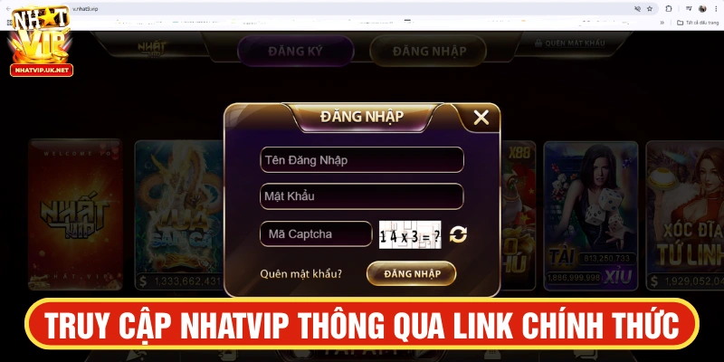 Truy cập NHATVIP thông qua link chính thức