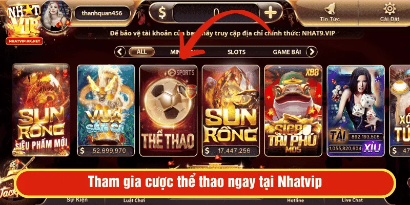 Tham gia cược thể thao ngay tại Nhatvip